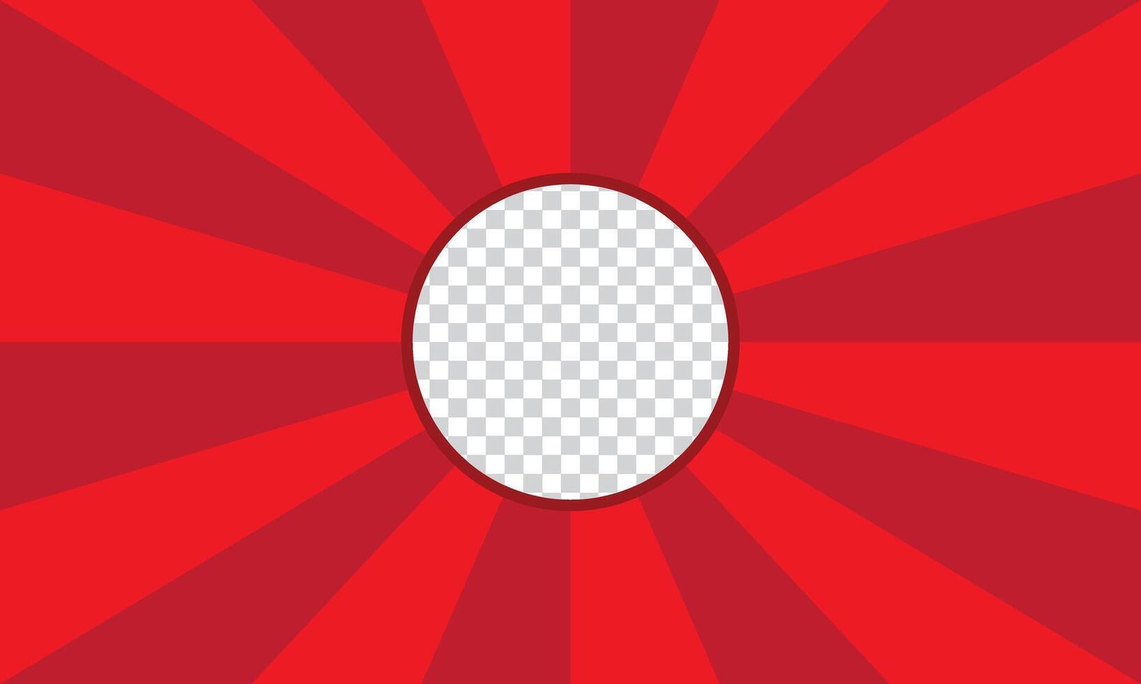 Red Sunburst Pattern Background with transparent center vector