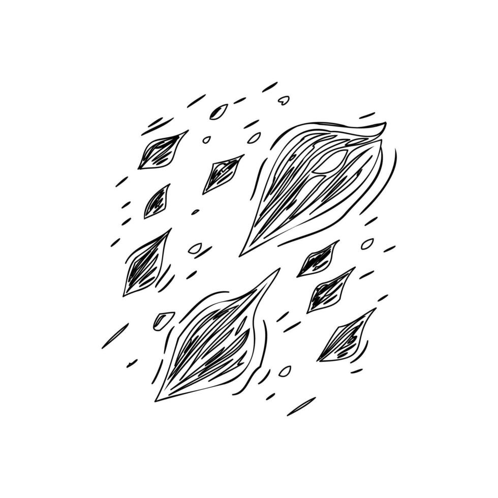 Asteroids outline illustration sketch vector