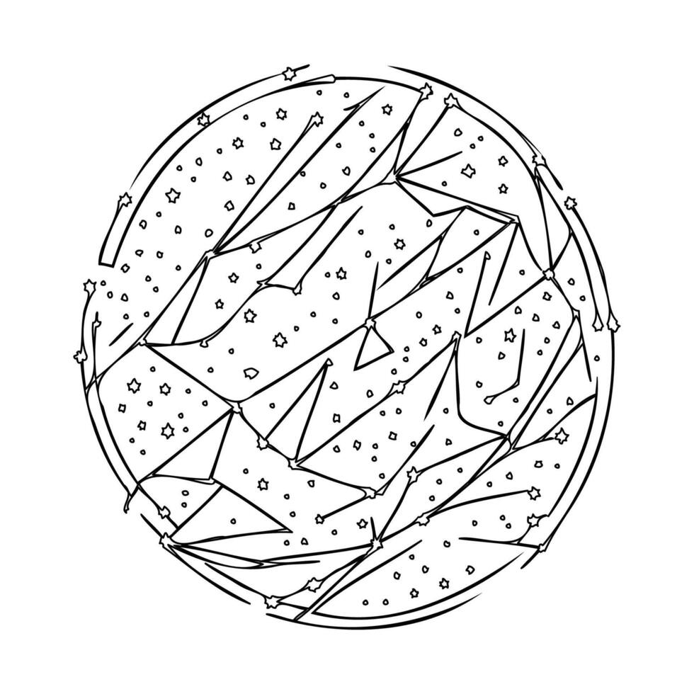 Constellations outline illustration sketch vector