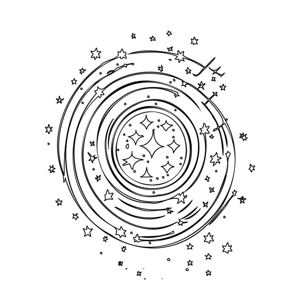 Constellations outline illustration sketch vector