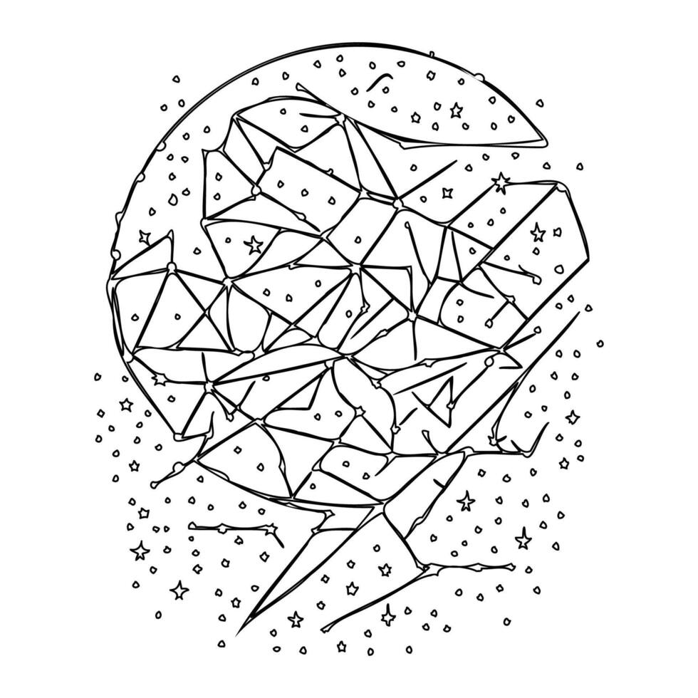 Constellations outline illustration sketch vector