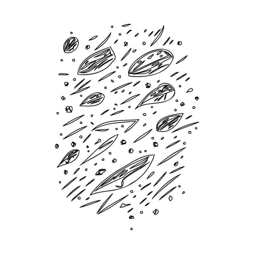 Asteroids outline illustration sketch vector