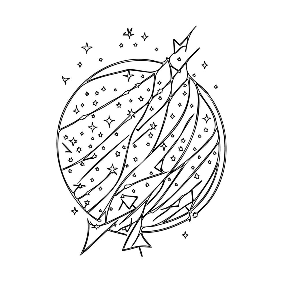 Constellations outline illustration sketch vector