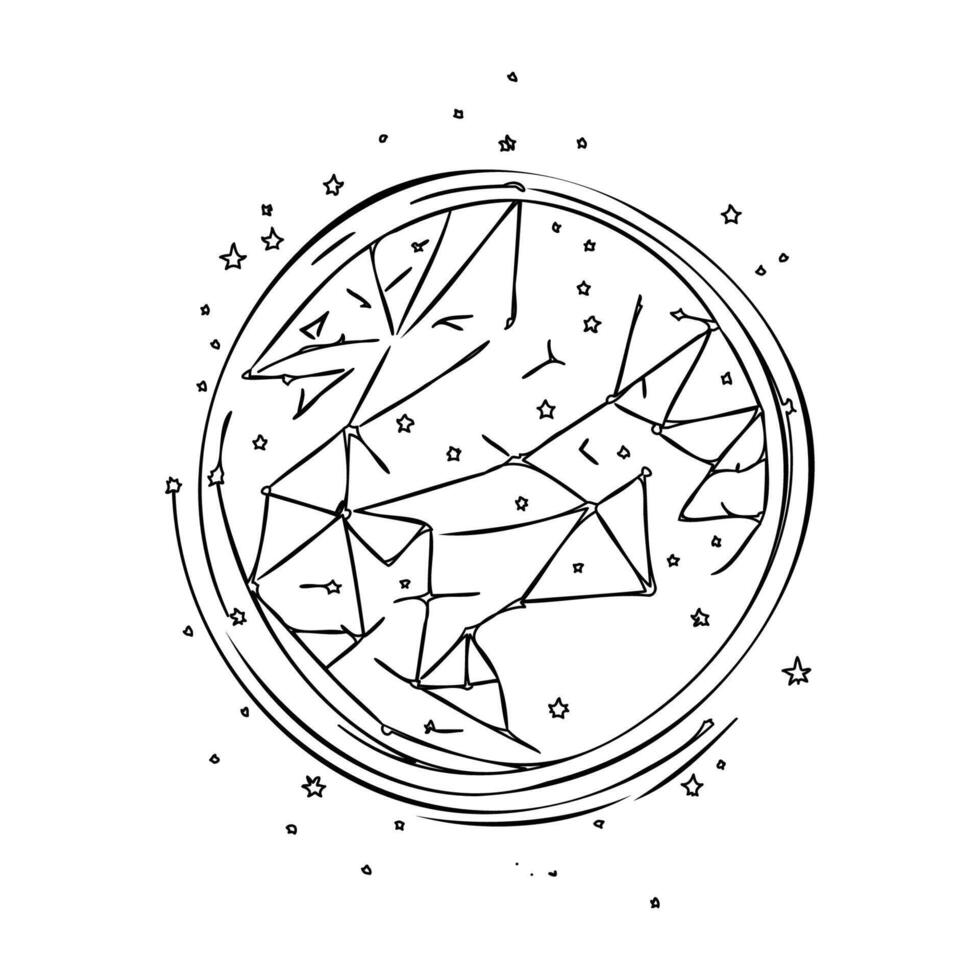 Constellations outline illustration sketch vector