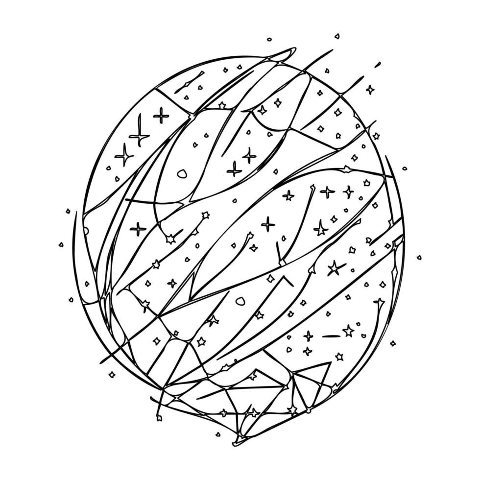 Constellations outline illustration sketch vector