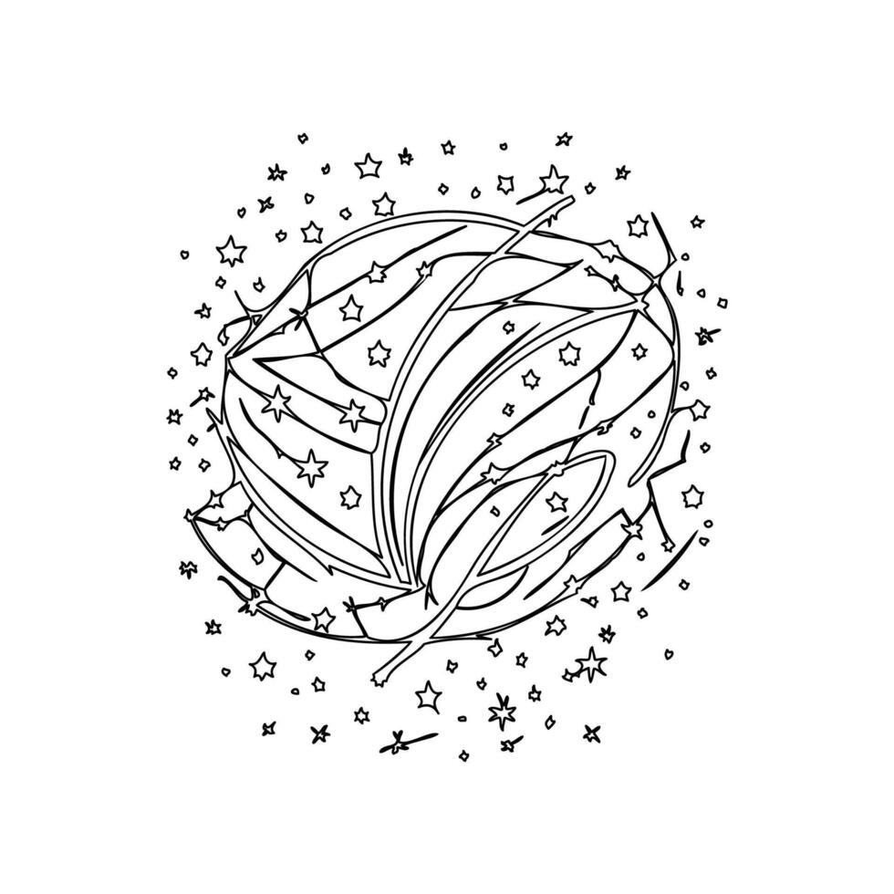 Constellations outline illustration sketch vector