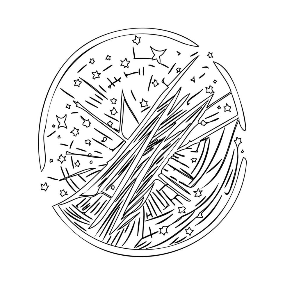 Constellations outline illustration sketch vector