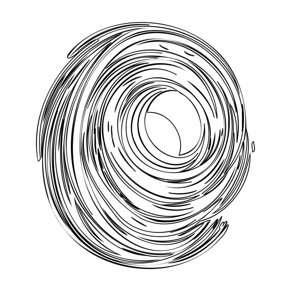 Black hole outline illustration sketch vector