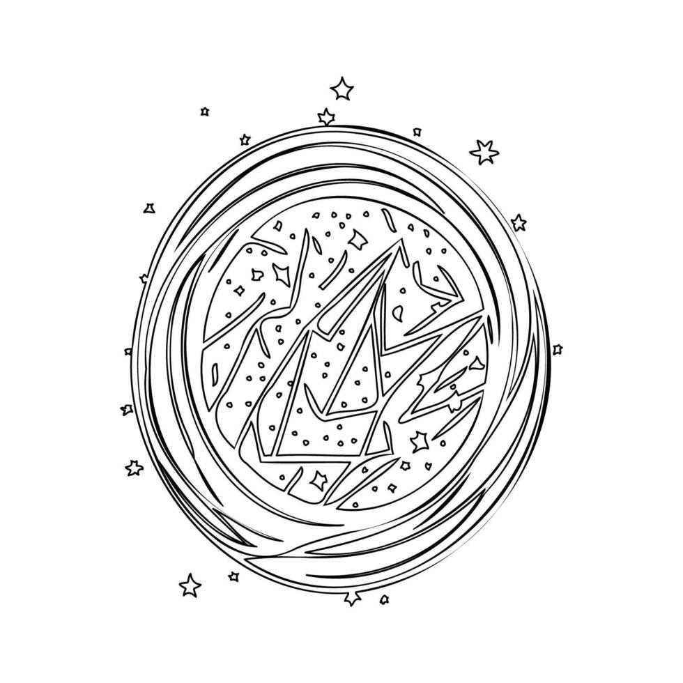 Constellations outline illustration sketch vector