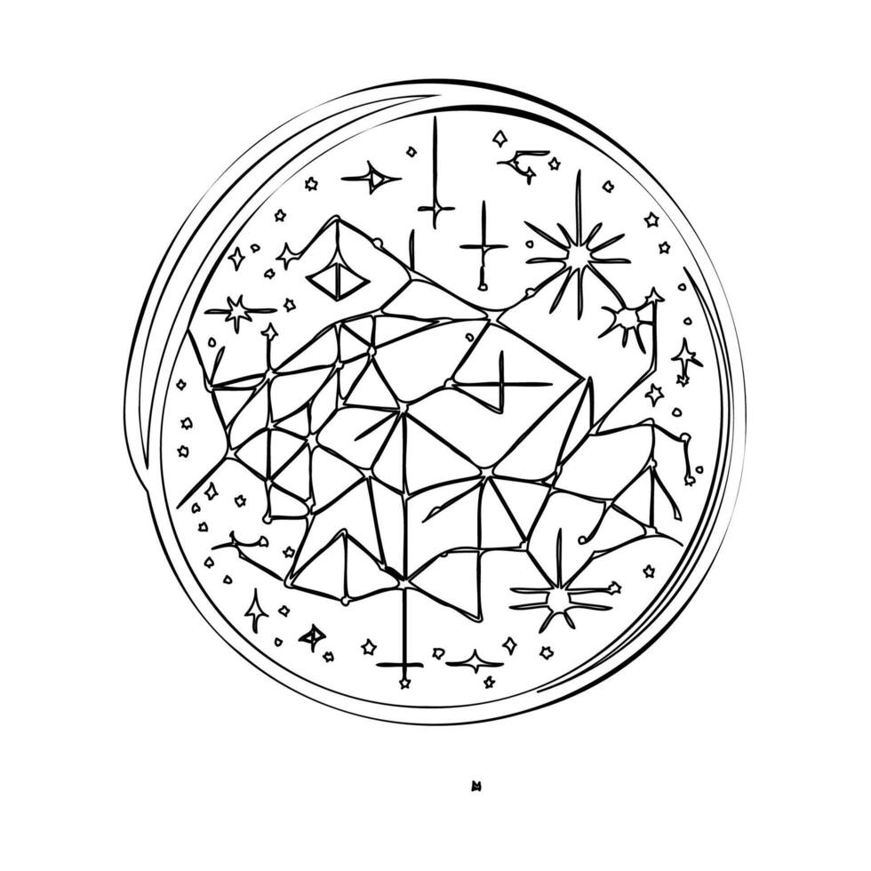Constellations outline illustration sketch vector