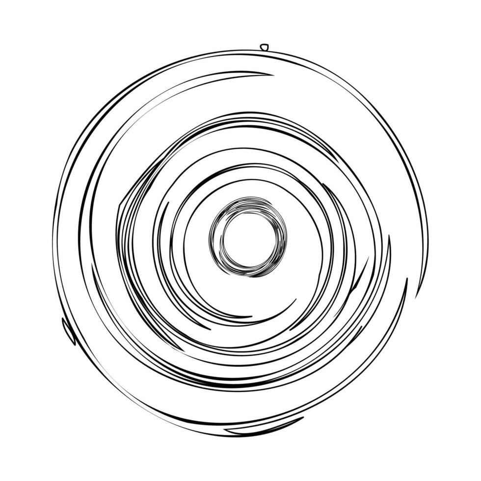 Black hole outline illustration sketch vector