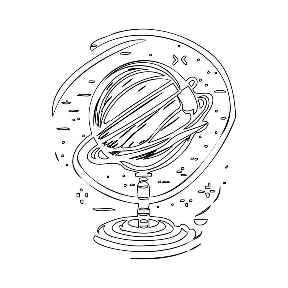 Satellite outline illustration sketch vector