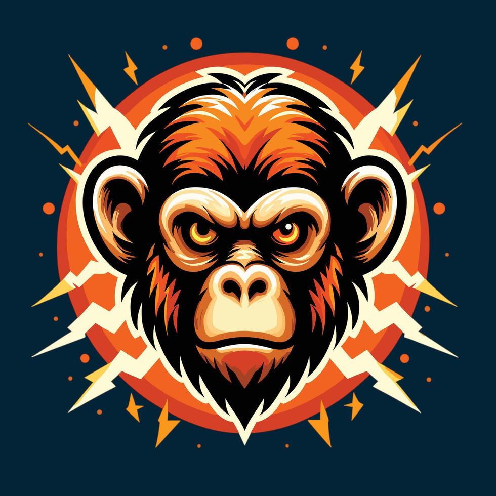 Monkey Head Logo Design vector