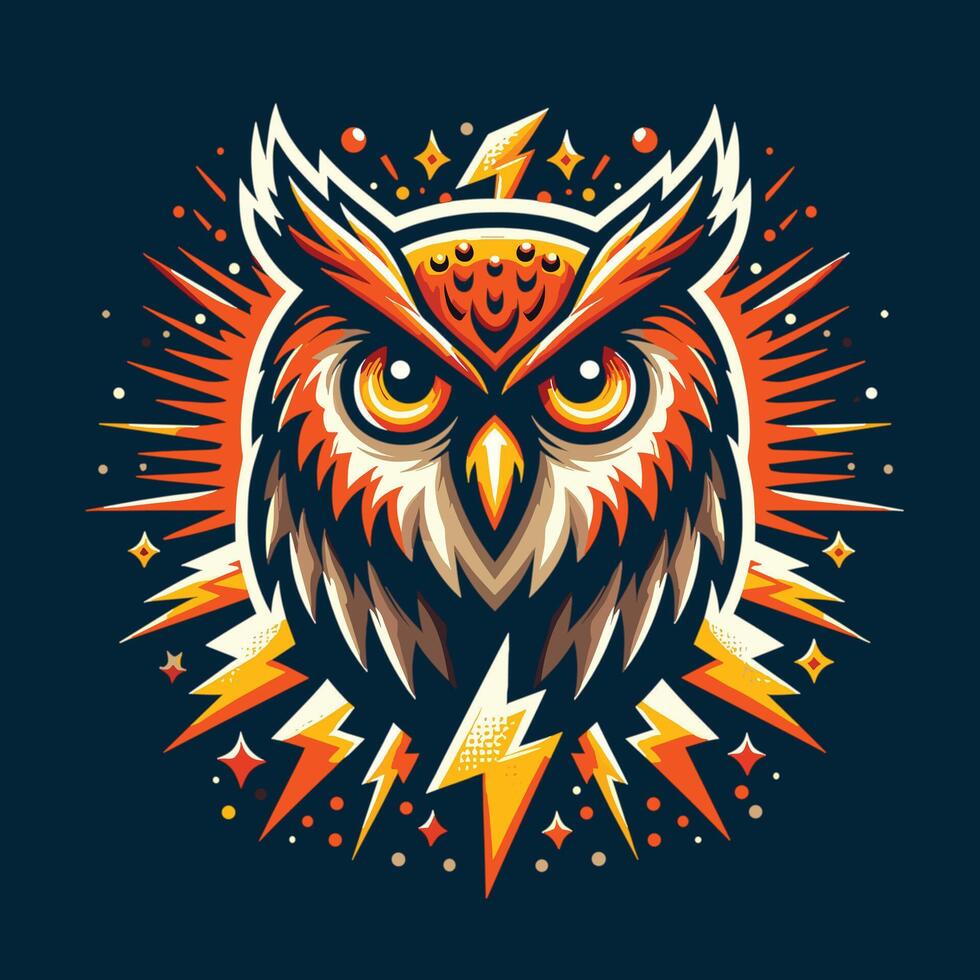 Owl Head Logo Design vector