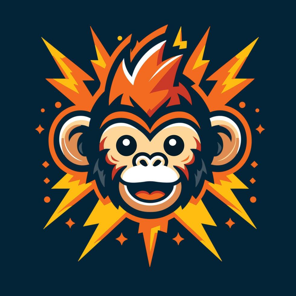 Monkey Head Logo Design vector