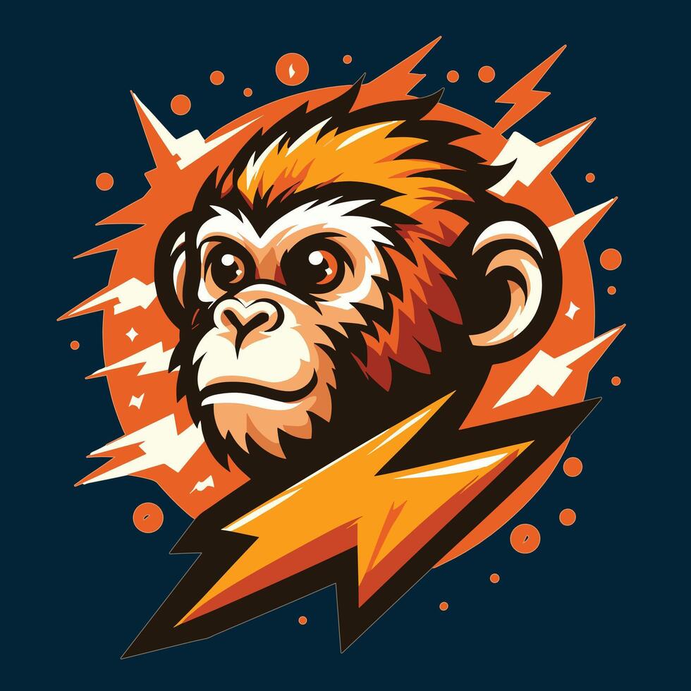 Monkey Head Logo Design vector