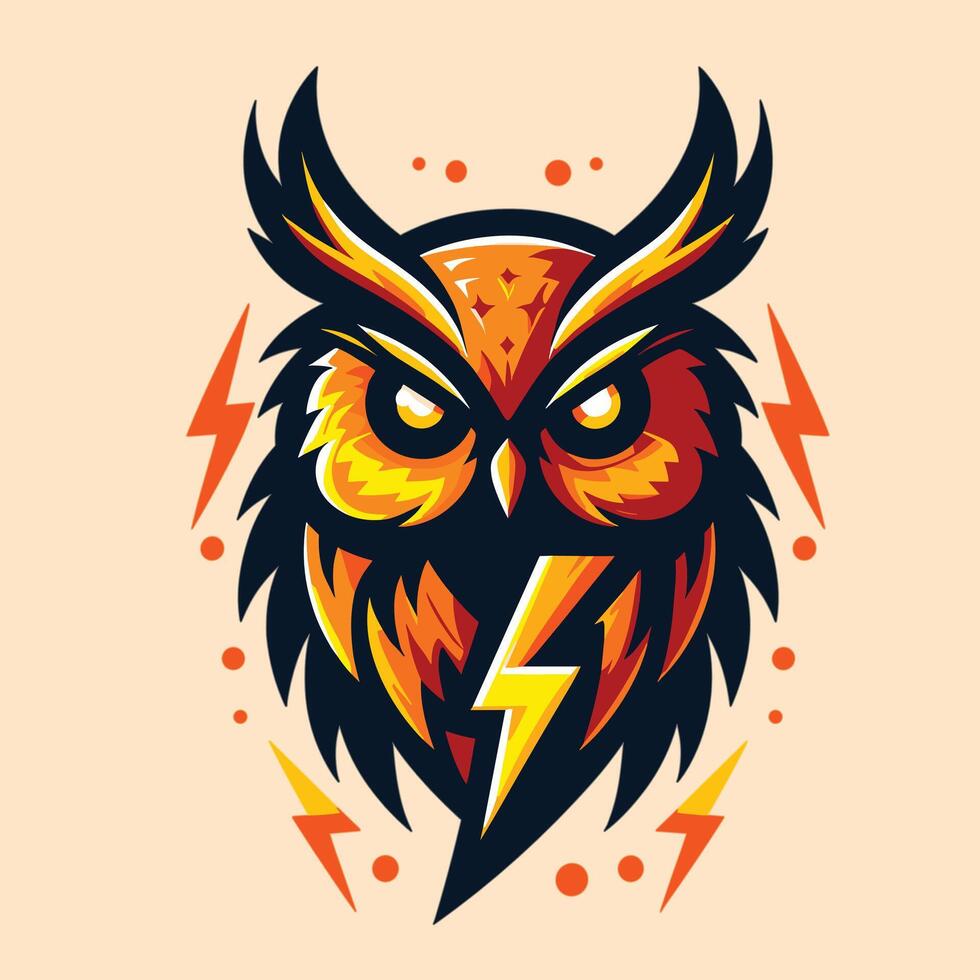 Owl Head Logo Design vector