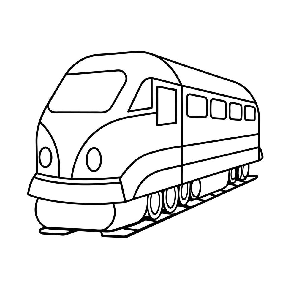 Train coloring pages for coloring kids coloring book vector