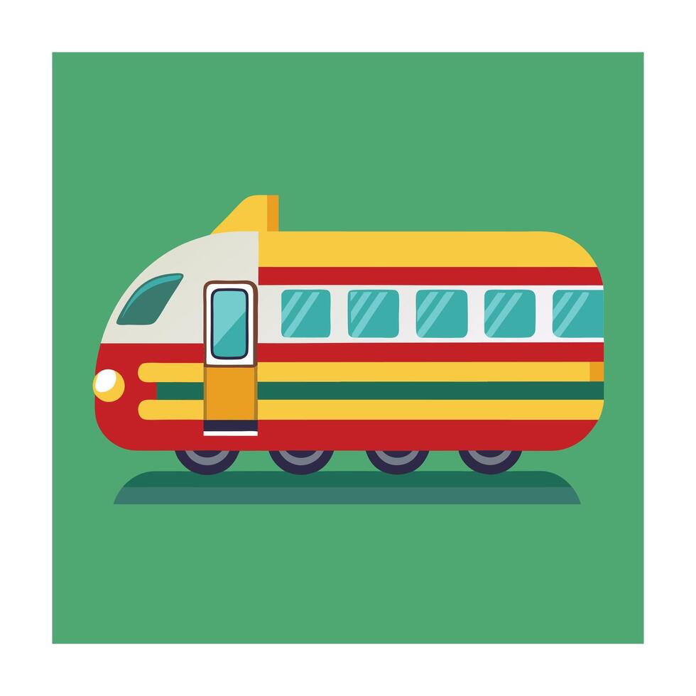 A colorful picture of a train illustration in the background vector