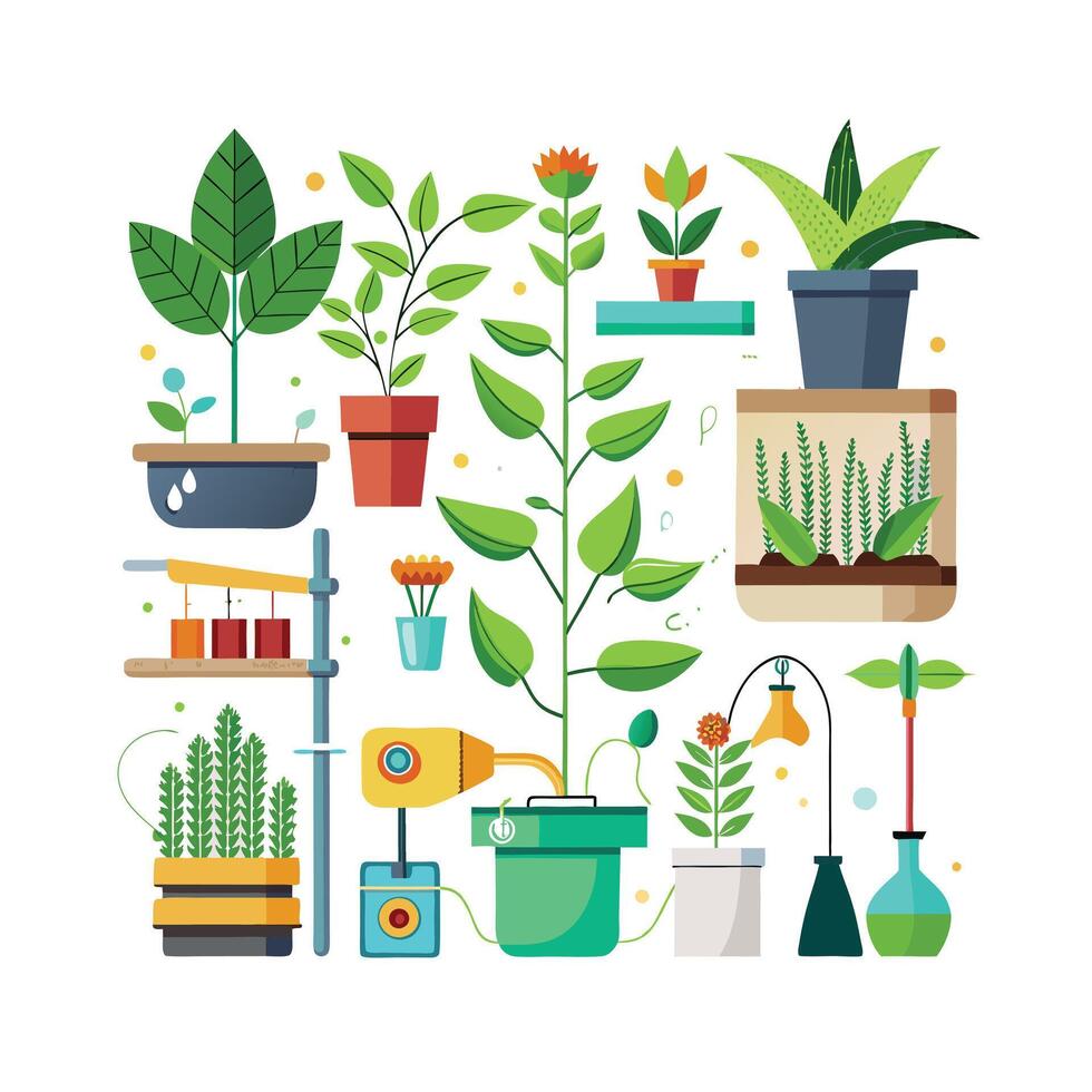 Hand drawn design botanical elements collection vector