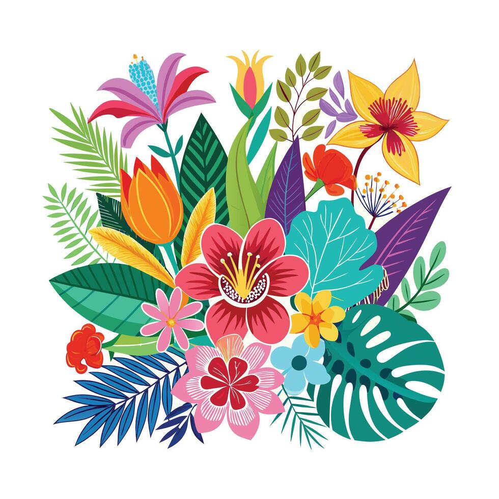 Hand drawn design botanical elements collection vector