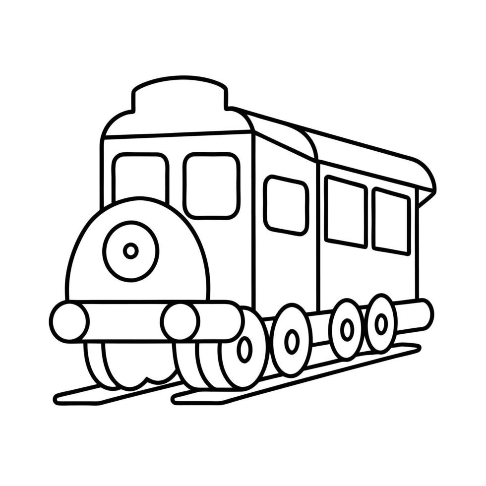 Train coloring pages for coloring kids coloring book vector
