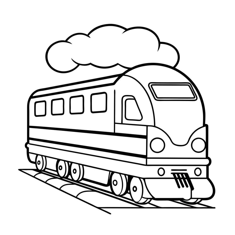 Train coloring pages for coloring kids coloring book vector