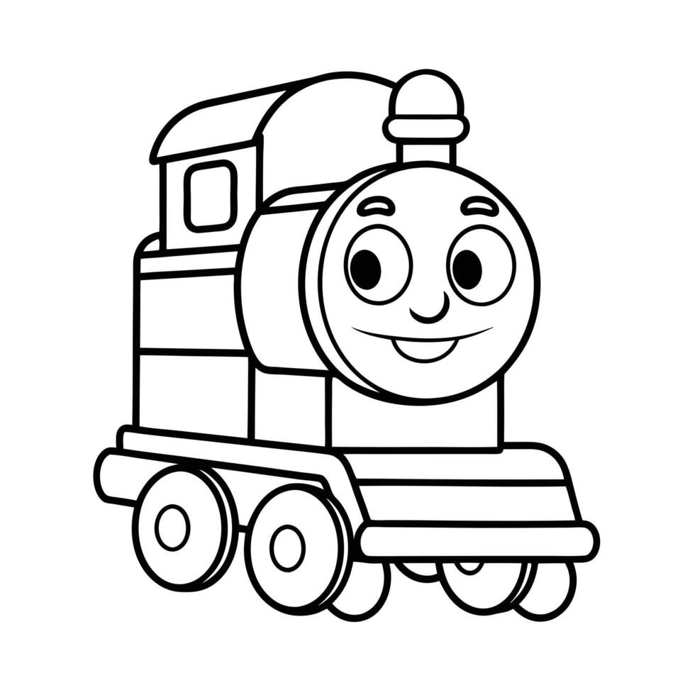 Train coloring pages for coloring kids coloring book vector