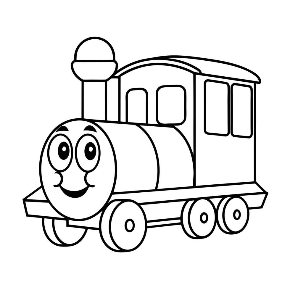 Train coloring pages for coloring kids coloring book vector