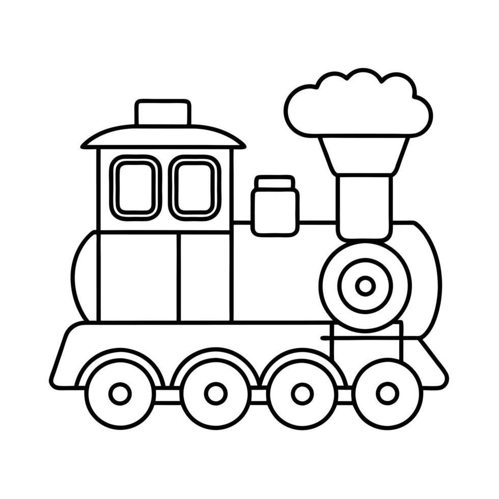 Train coloring pages for coloring kids coloring book vector