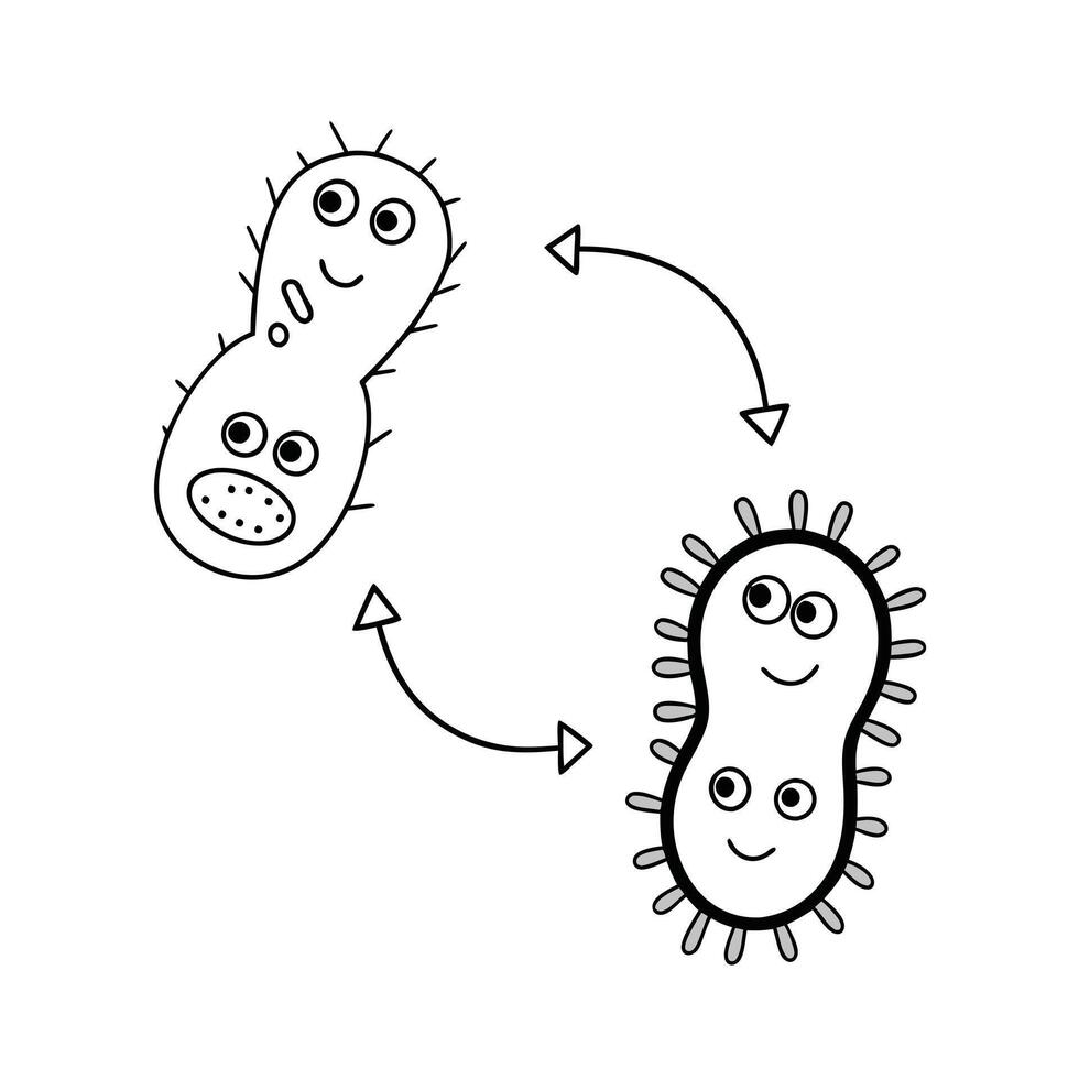 Microbiology Coloring Pages For Kids Coloring Book vector
