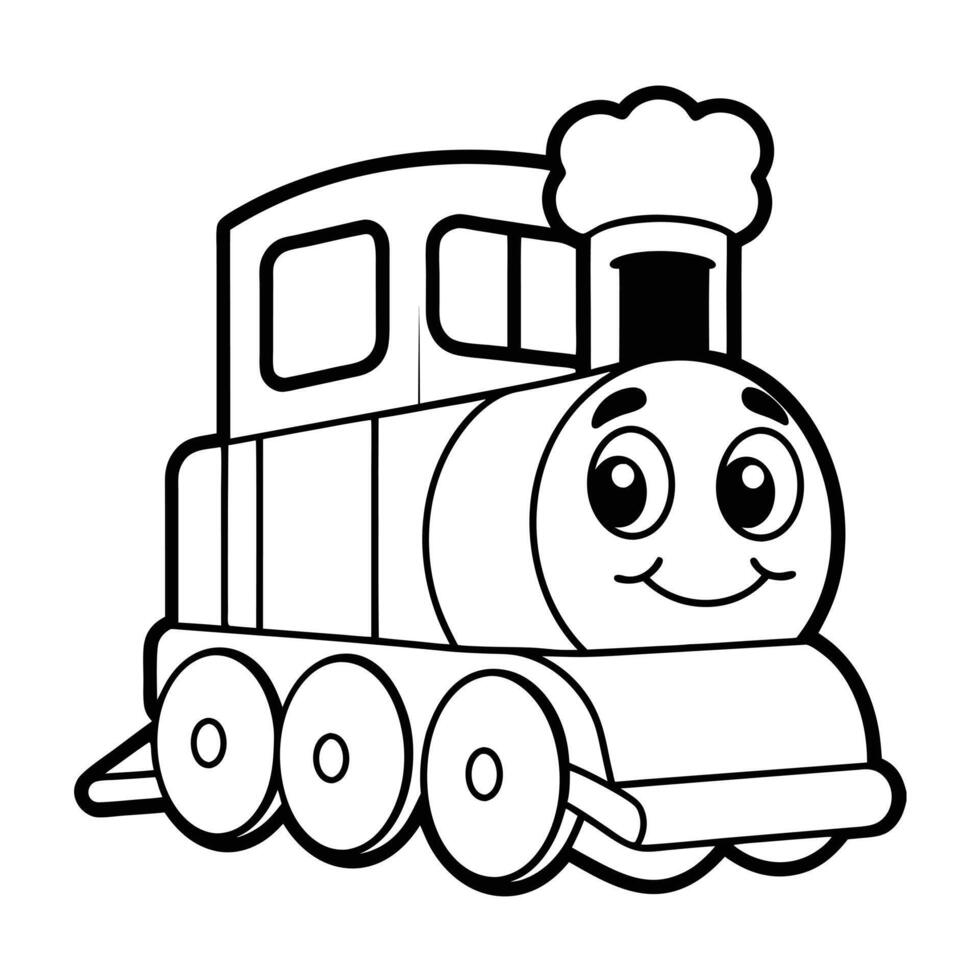 Train coloring pages for coloring kids coloring book vector