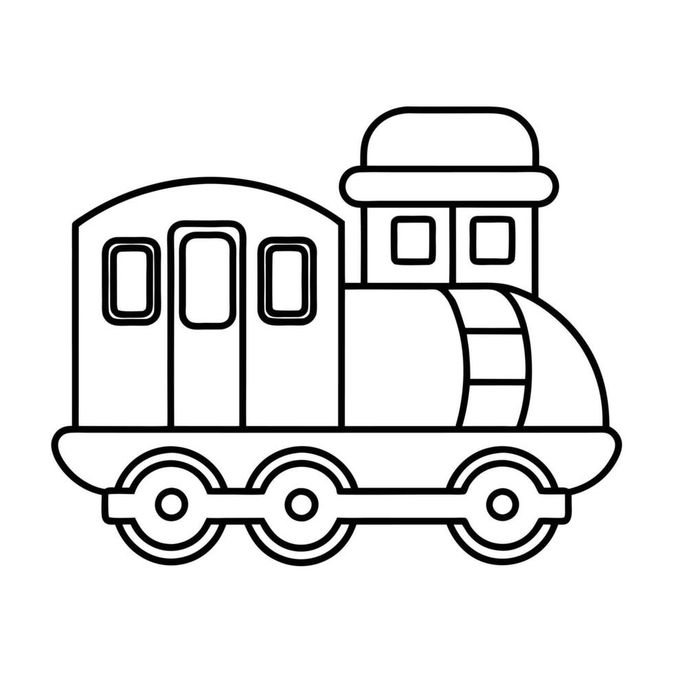 Train coloring pages for coloring kids coloring book vector