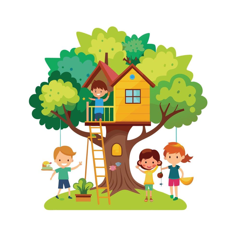 Different types of trees illustration vector