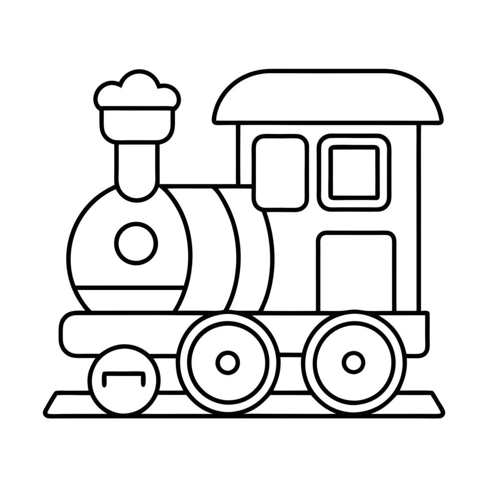 Train coloring pages for coloring kids coloring book vector