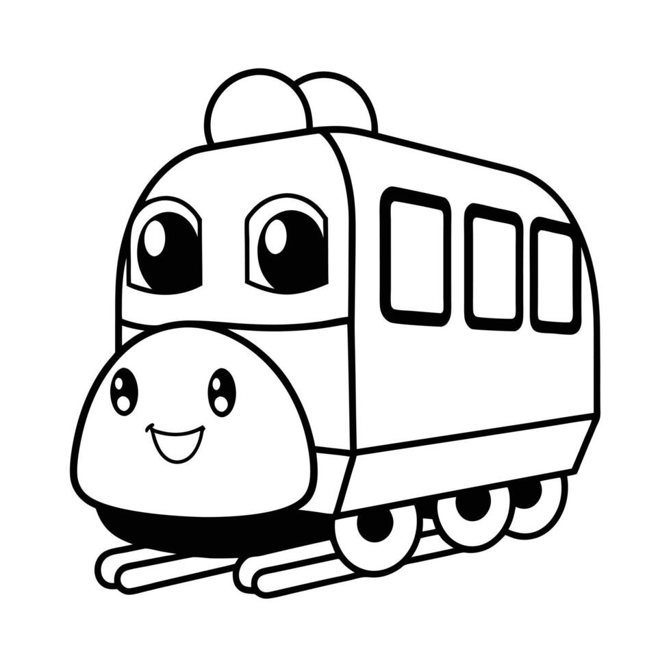 Train coloring pages for coloring kids coloring book vector