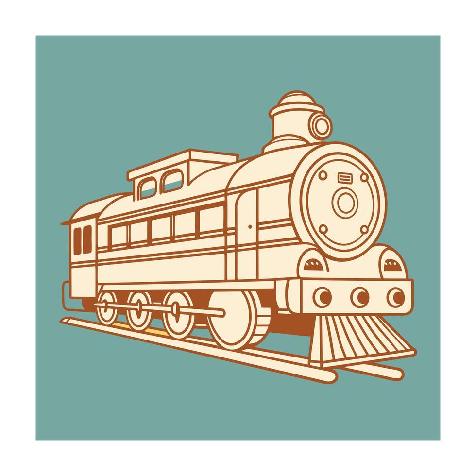 A colorful picture of a train illustration in the background vector