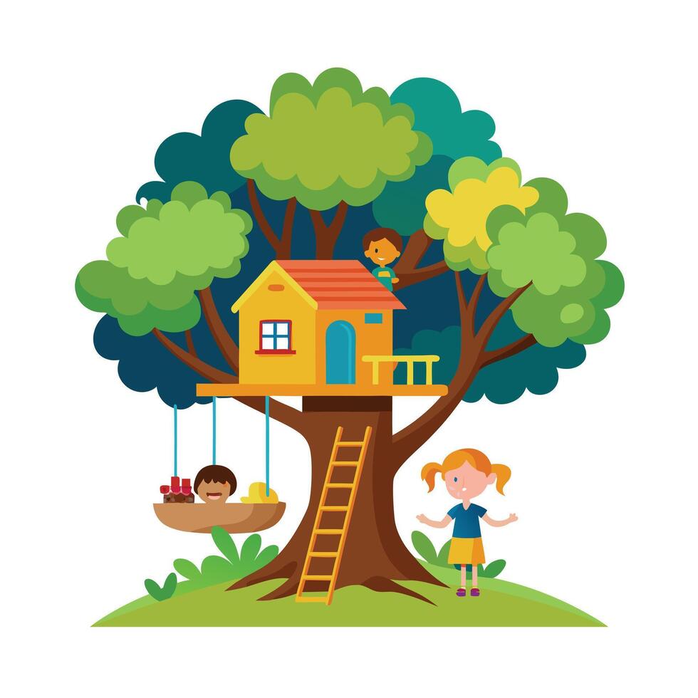 Different types of trees illustration vector