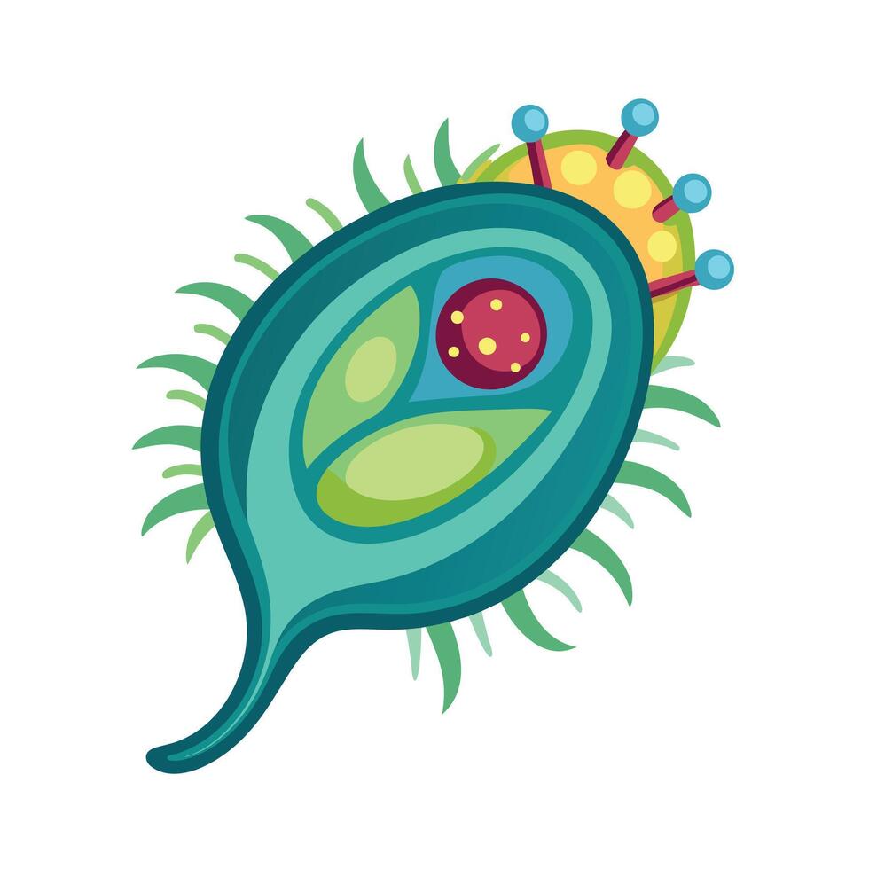 Collection of Microbiology flat design vector