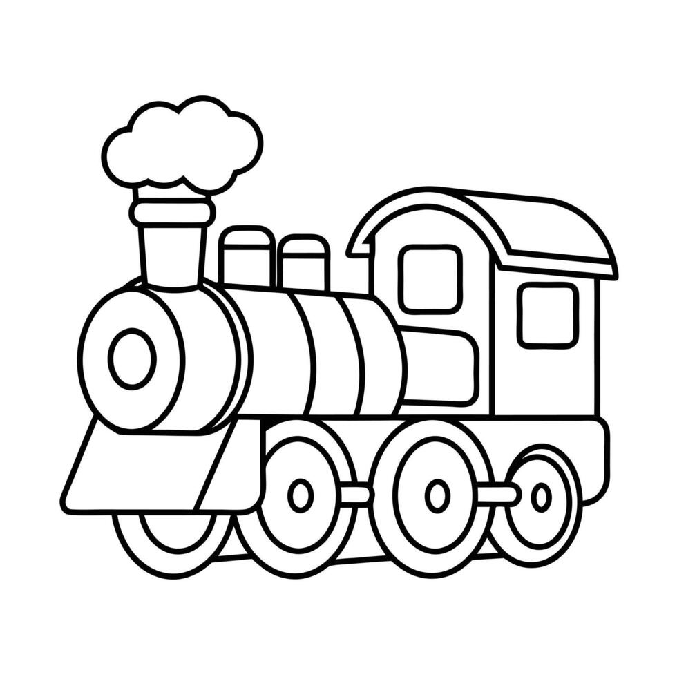 Train coloring pages for coloring kids coloring book vector