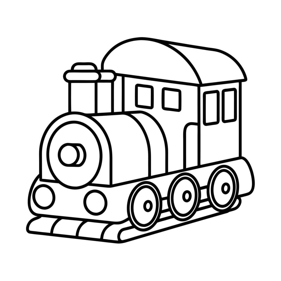 Train coloring pages for coloring kids coloring book vector
