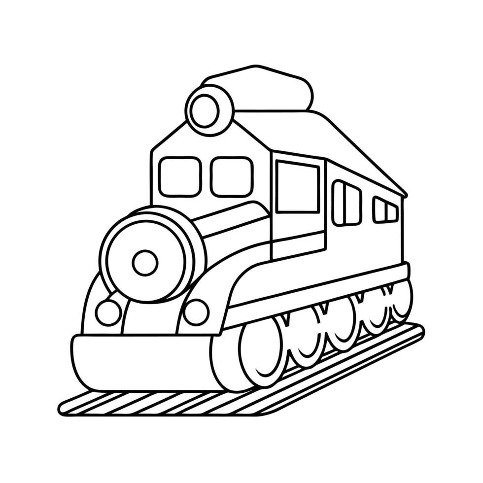 Train coloring pages for coloring kids coloring book vector
