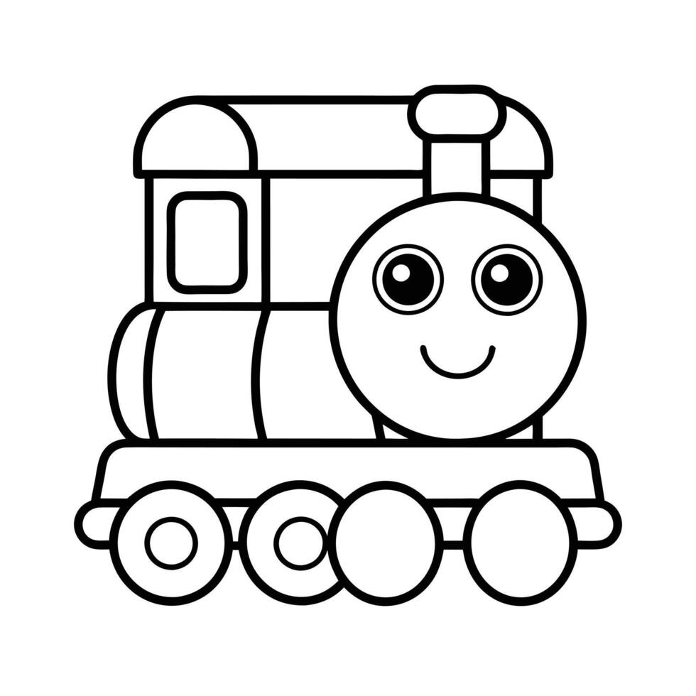 Train coloring pages for coloring kids coloring book vector