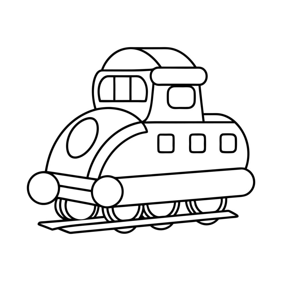 Train coloring pages for coloring kids coloring book vector
