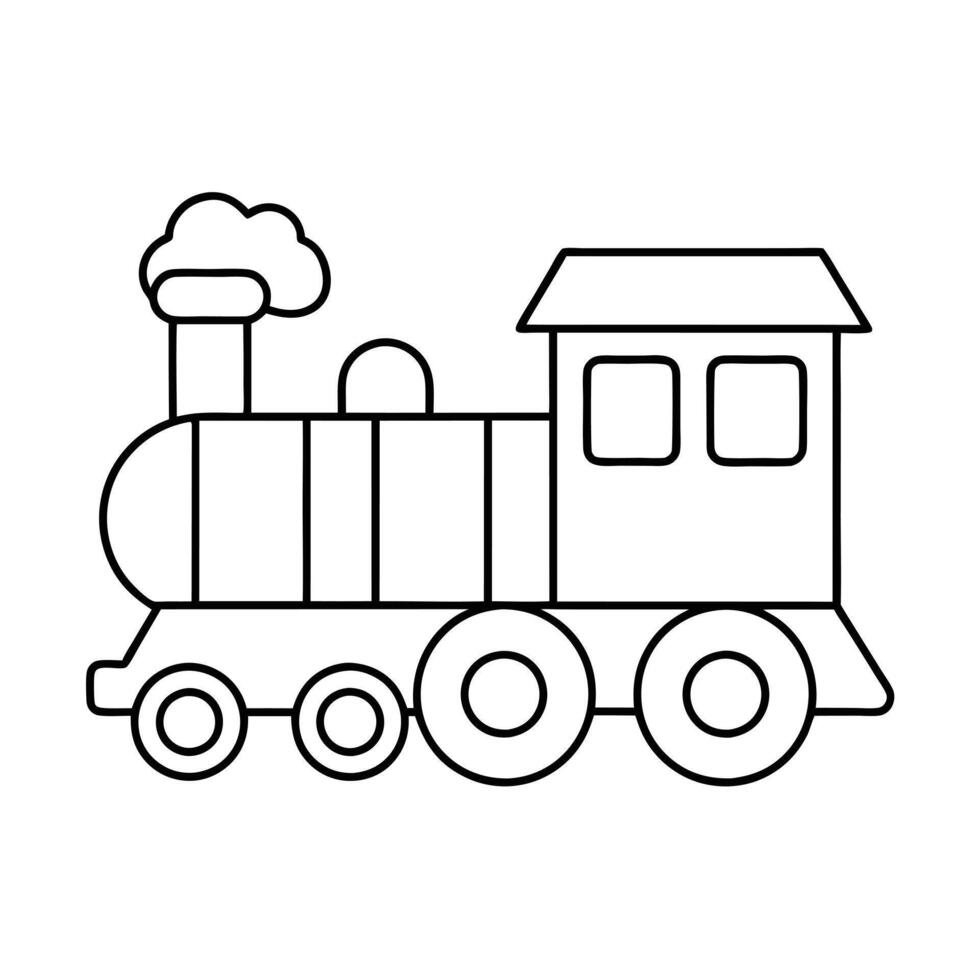 Train coloring pages for coloring kids coloring book vector