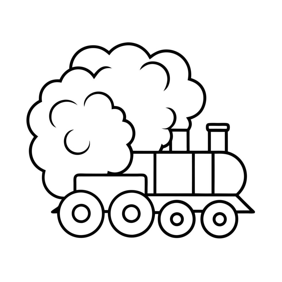 Train coloring pages for coloring kids coloring book vector