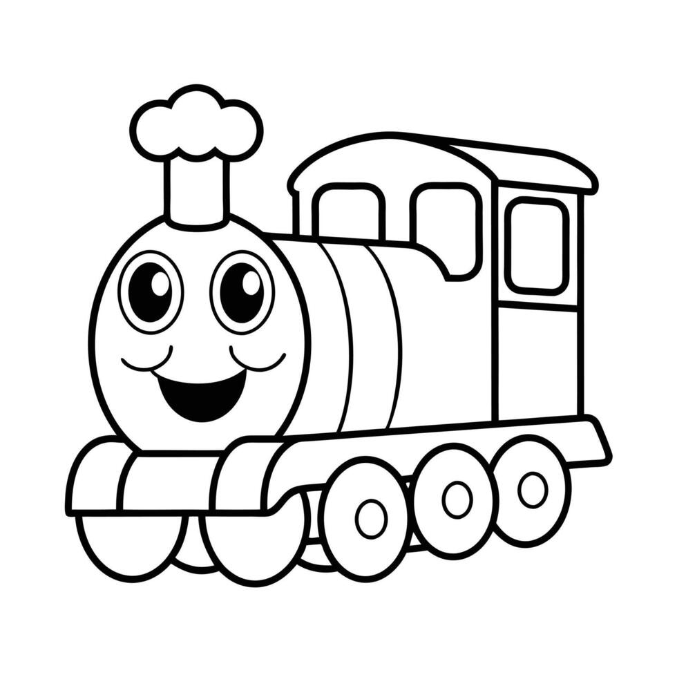 Train coloring pages for coloring kids coloring book vector