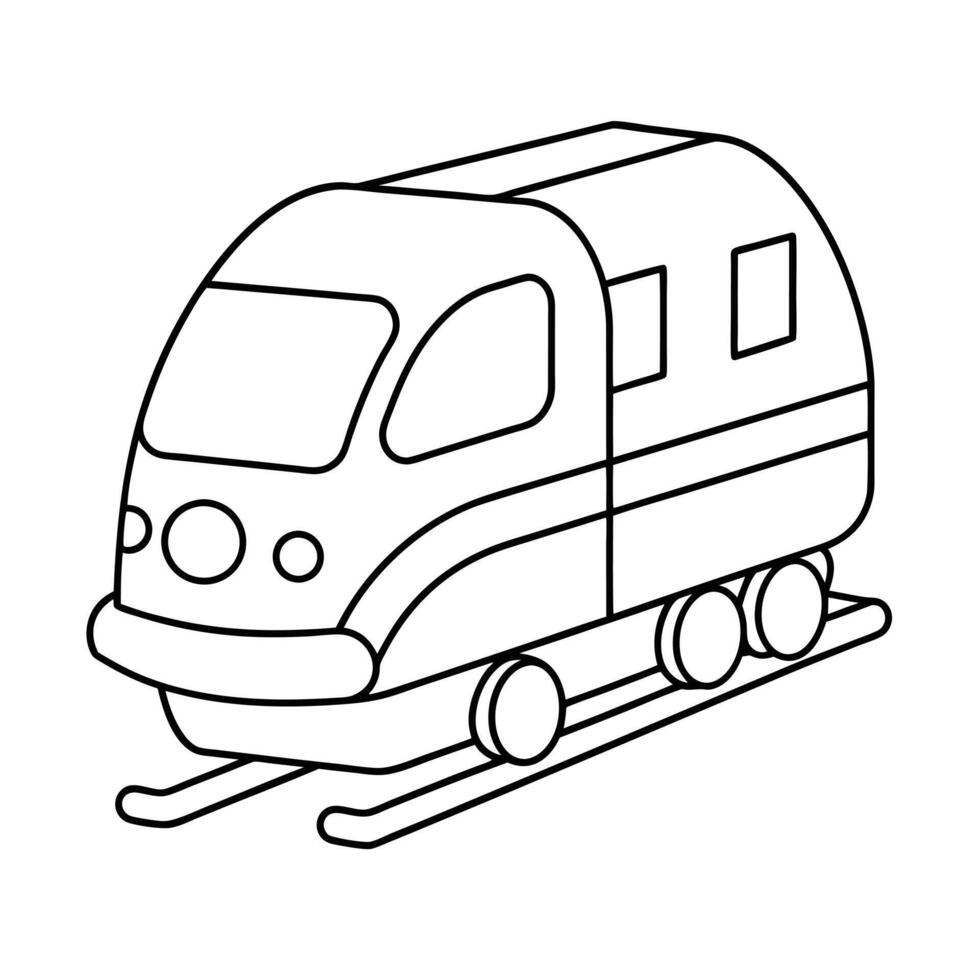Train coloring pages for coloring kids coloring book vector