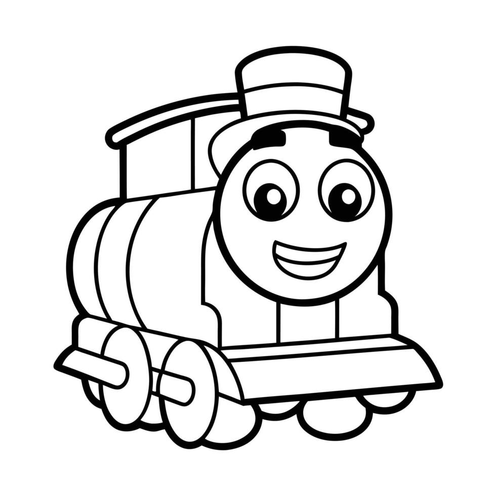 Train coloring pages for coloring kids coloring book vector