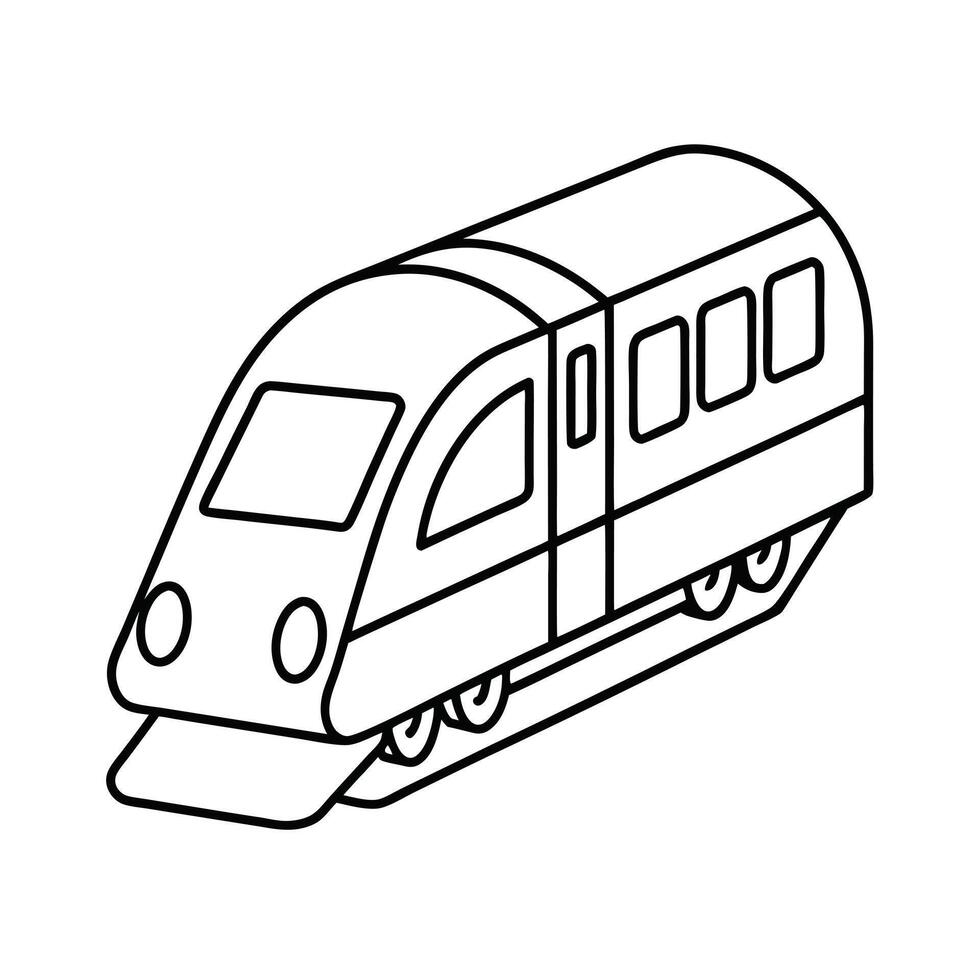 Train coloring pages for coloring kids coloring book vector